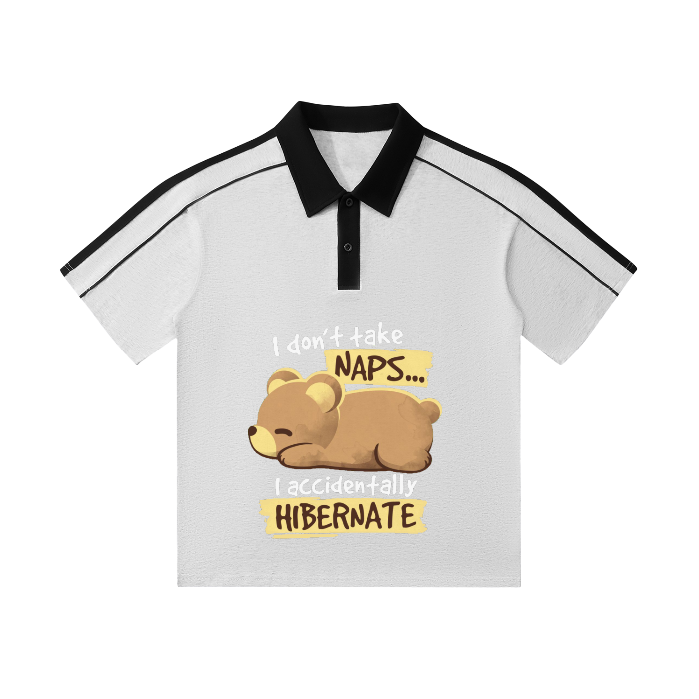 Contrast Collar Short-Sleeve Polo Shirt