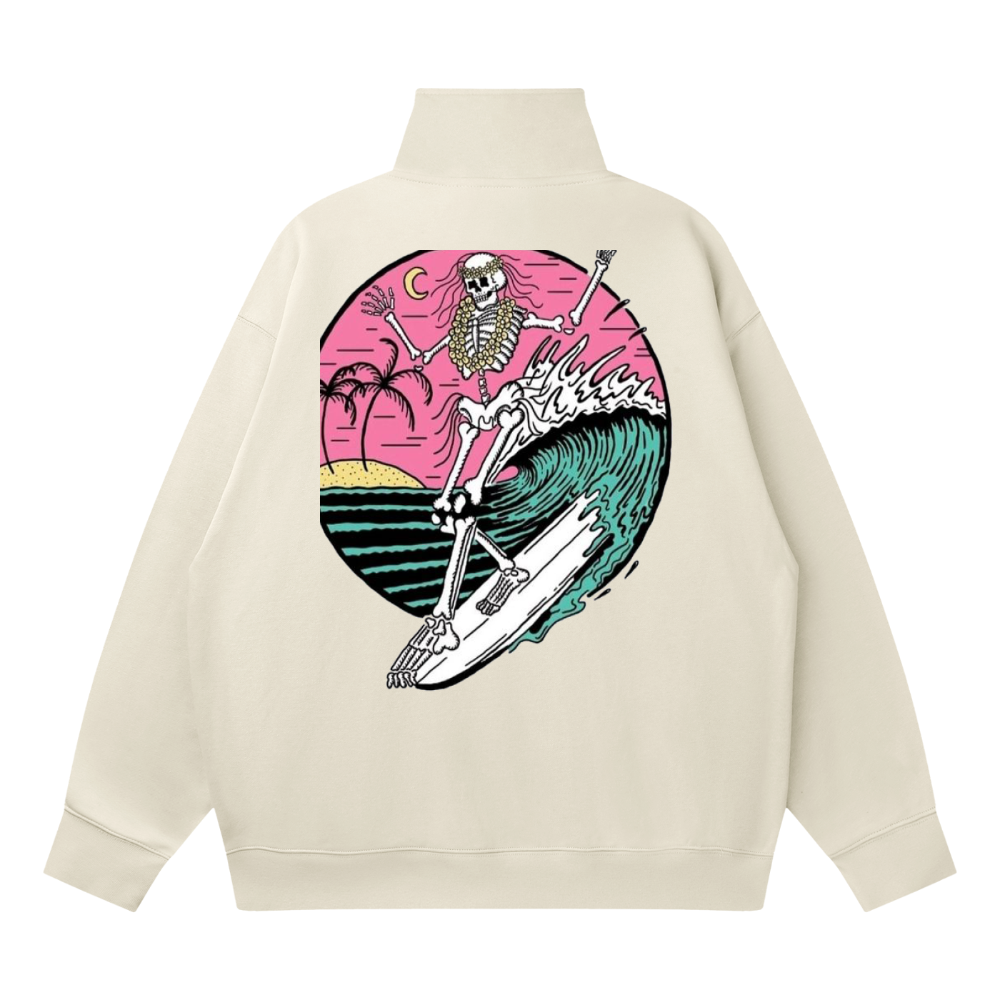 Quarter-Zip Drop Shoulder Sweatshirt
