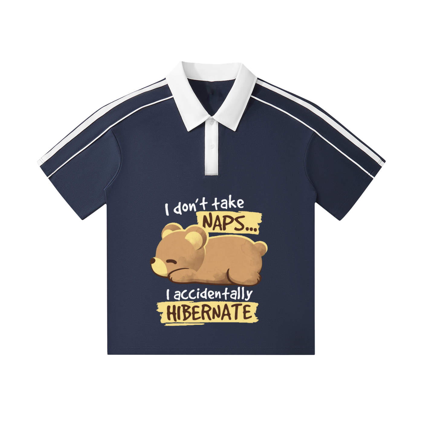 Contrast Collar Short-Sleeve Polo Shirt