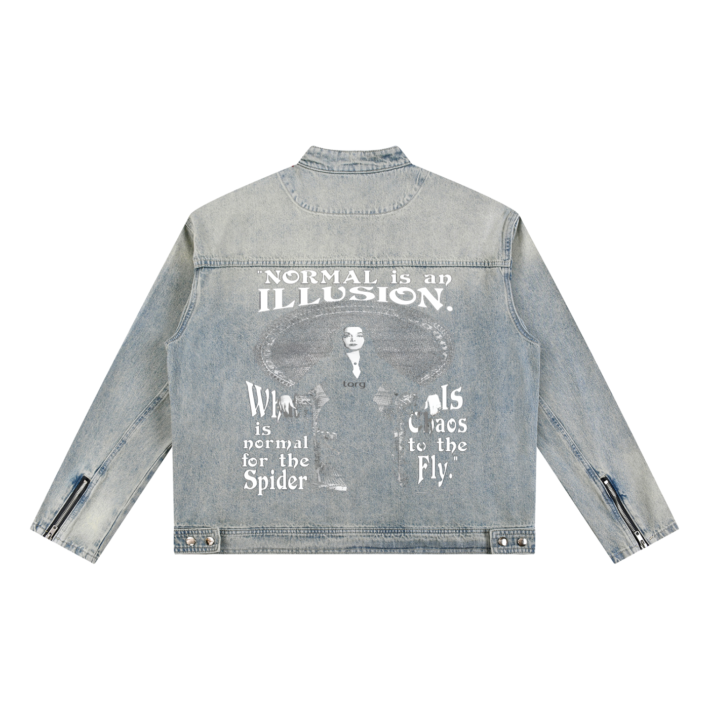 Vintage Wash Zip Denim Jacket