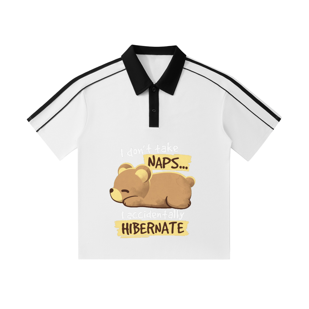 Contrast Collar Short-Sleeve Polo Shirt