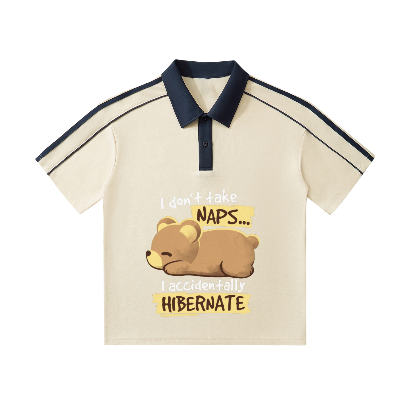 Contrast Collar Short-Sleeve Polo Shirt