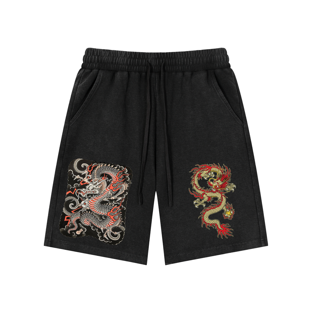 Mineral Wash Waffle Knit Shorts